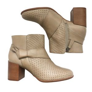 New Johnston & Murphy Taupe Grey Leather Ankle Boots 6.5